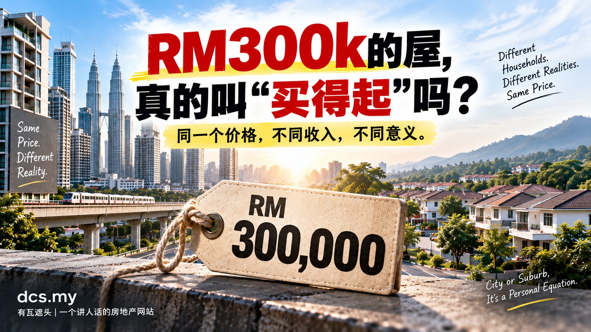 RM300k的屋,真的叫买得起吗?同一个价格,不同收入,不同意义。